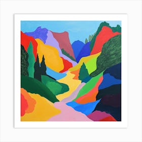 Colourful Abstract Sequoia National Park Usa 7 Art Print