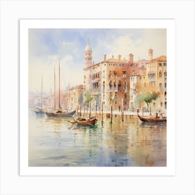 Whispers of Venice: Palatial Reflections Art Print