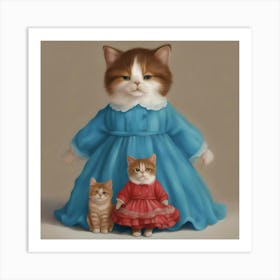 Cat Family Art Print