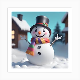 Snowman 3 Art Print