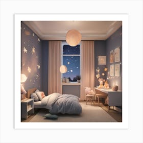 Bedroom - Starry Night Art Print