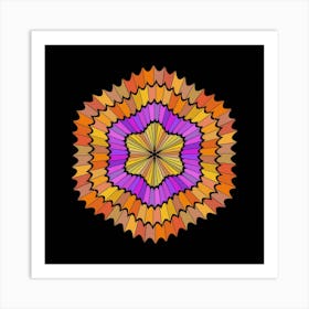 Color Rosette Art Print