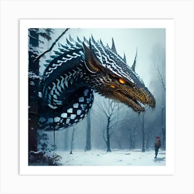 Dragon In The Woods Art Print