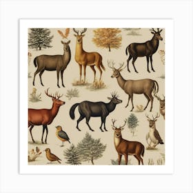 Default Default Vintage Animals For Defferent Seasons Aestethi 0 (1) Art Print