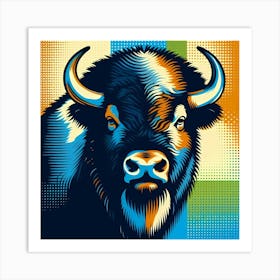 Bison Head Art Print