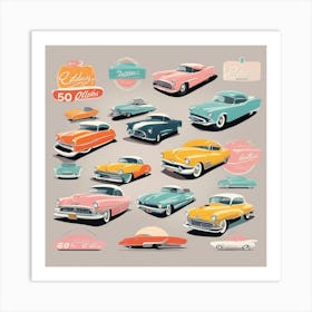 Vintage Cars Art Print