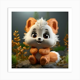 Cute Fox 135 Art Print