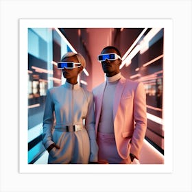 Futuristic Couple 7 Art Print