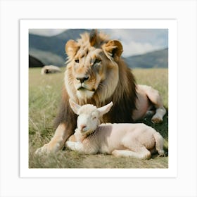 The Lion and The Lamb Art Print