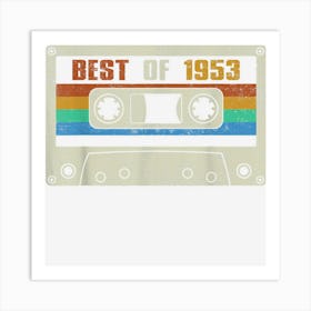 Best Of 1953 70th Birthday Gifts Cassette Tape Vintage Art Print