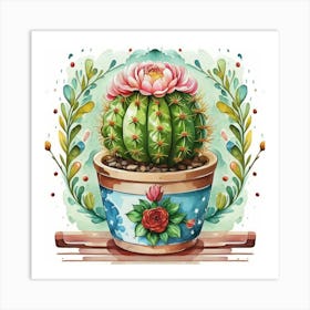 Cactus In A Pot 12 Art Print