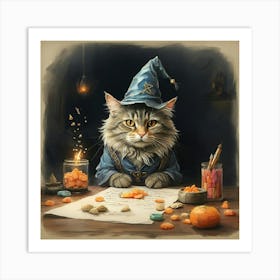 Wizard Cat 5 Art Print