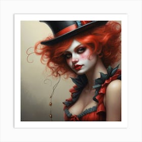 whimsical fairy clown Art Print