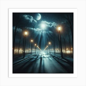 Street At Night Art Print