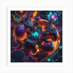 3d Digital Art Art gallery is open Art Print