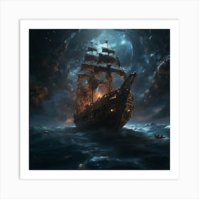 Leonardo Diffusion Xl A Grand Pirate Ship Surfaces From The Pr 0 Art Print