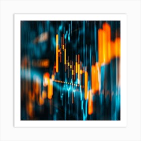 Abstract Stock Market Graph Art Print