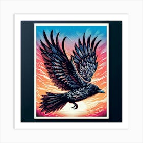 Raven 3 Art Print