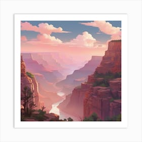 Grand Canyon Pastel Landscape Art Print