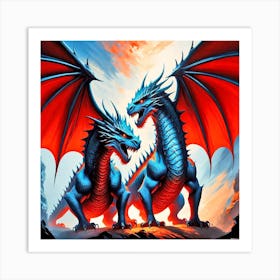 Dragons 3 Art Print