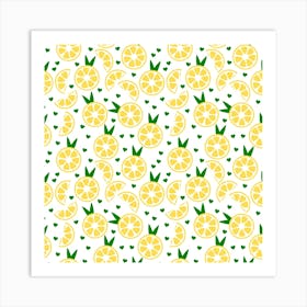 Lemon Slice Pattern Art Print