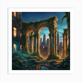 Ruins Of A City 10 Art Print