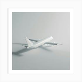 White Airplane Art Print