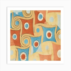 Ceiling Patterns From The Palace Of Amenhotep Iii, Malqata By William J Art Print