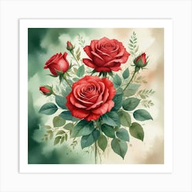 Red Roses Art Print