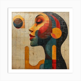 Abstract Portrait Of A Woman in cubism style - colorful cubism, cubism, cubist art,    abstract art, abstract painting  city wall art, colorful wall art, home decor, minimal art, modern wall art, wall art, wall decoration, wall print colourful wall art, decor wall art, digital art, digital art download, interior wall art, downloadable art, eclectic wall, fantasy wall art, home decoration, home decor wall, printable art, printable wall art, wall art prints, artistic expression, contemporary, modern art print, Art Print