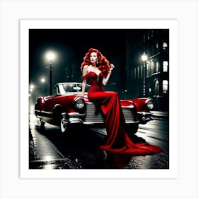 Red Haired Woman Art Print