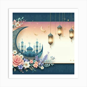 Islamic Ramadan Greeting Card 4 Art Print