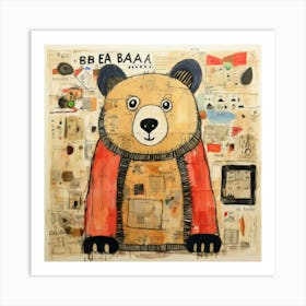 Abstract Bear Art Print