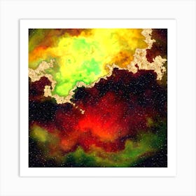 100 Nebulas in Space with Stars Abstract n.106 Art Print
