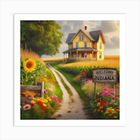 Welcome To Indiana Art Print