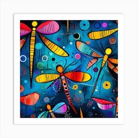 Dragonflies 6 Art Print