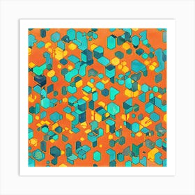 Abstract Geometric Pattern By Person Art Print