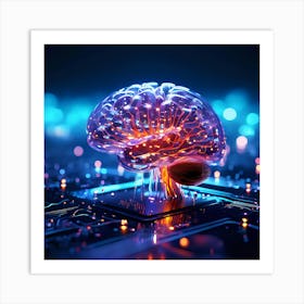 Artificial Intelligence Brain 2 Art Print