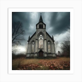 Dark Church 2 Art Print