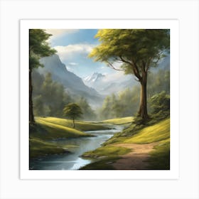 Landscape Painting 23 Art Print