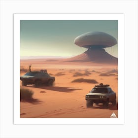 Aliens In The Desert Art Print