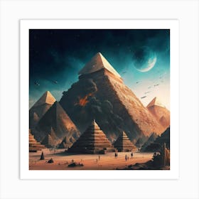 Pyramids Of Giza Art Print