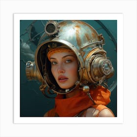 Richardvachtenberg 8000 Years Woman Facewith A Cosmonaut Helmet D8b9dfcd 2980 450a 85af 745a44fcca1a Art Print