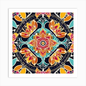 Floral Mandala Art Print