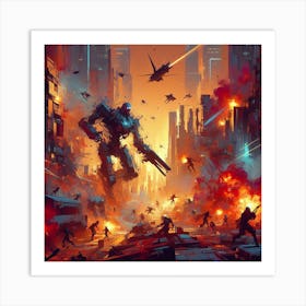 Futuristic City 1 Art Print