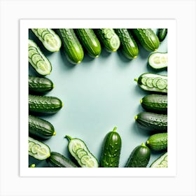 Cucumbers In A Circle Art Print