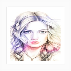 Portrait Of A Girl Art Print