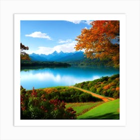 Autumn Lake 2 Art Print