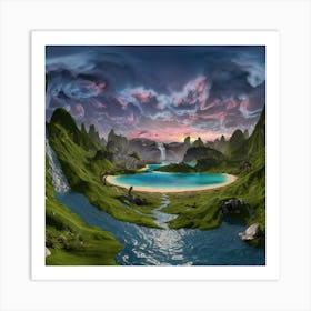 A Breathtaking Immersive 3d Landscape Of A Unique 78pm5qt6t9akipwga7qa6w J8isuc1kq Wgzqhnkp5ulg Art Print