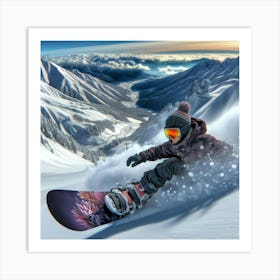 Snowboarder Art Print